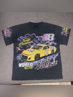 Vintage Y2K NASCAR Racing Faded Black Tee
